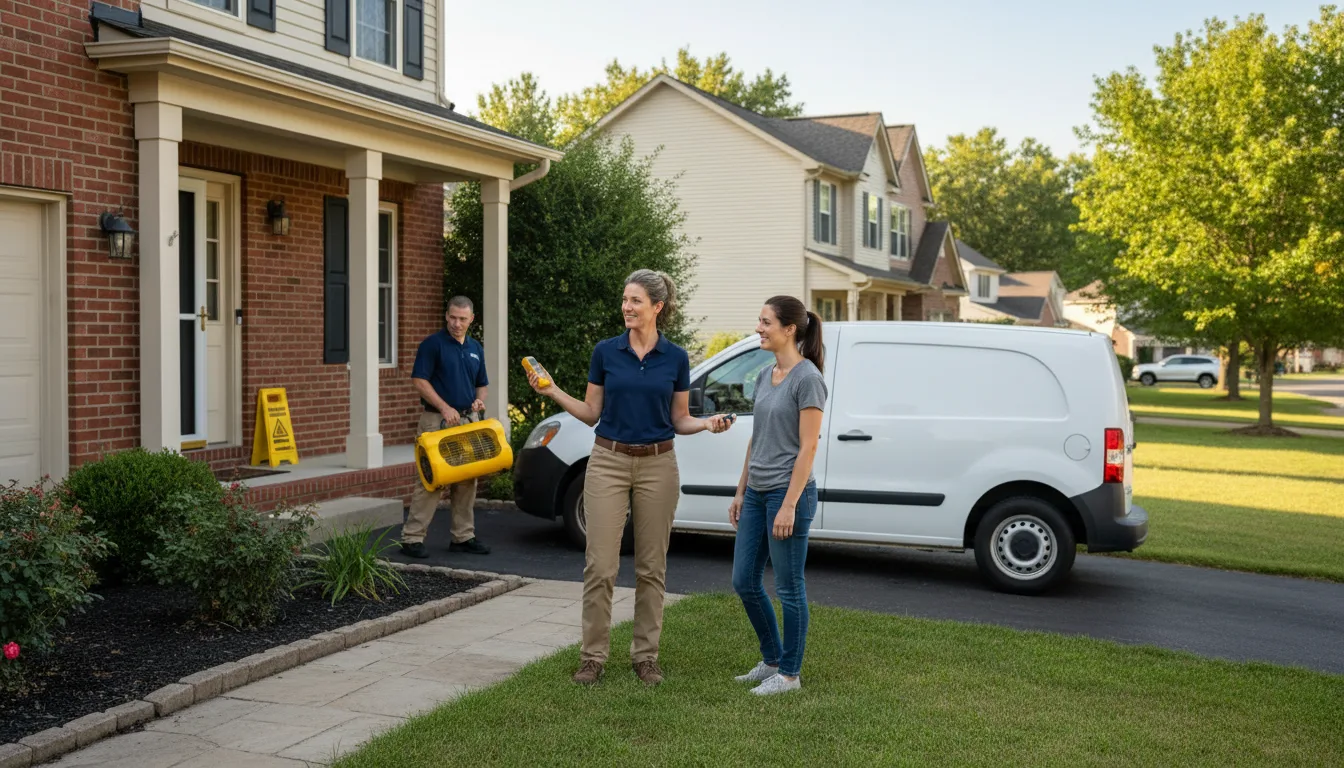 Residential water damage restoration in Inverness, MS